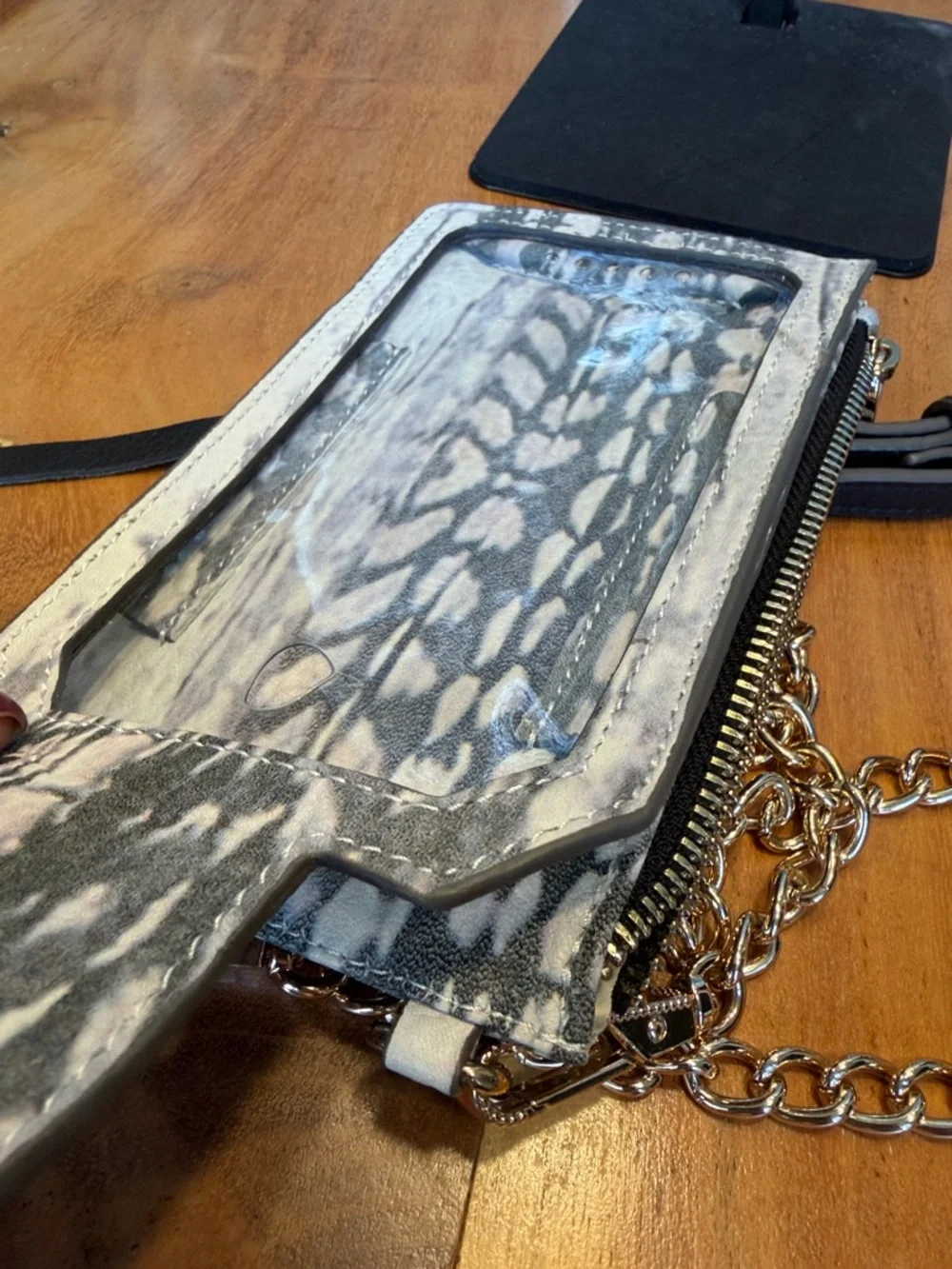 Aimee‎ Kestenberg Boho Gray/Black Phone Crossbody Dual Strap (VGUC)